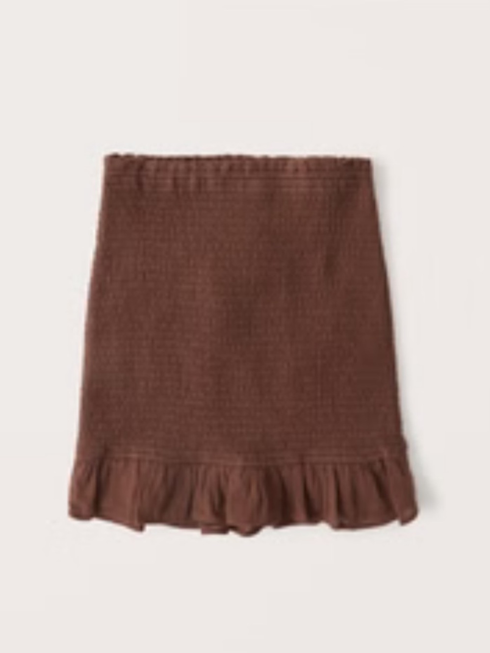 Abercrombie & Fitch Chocolate Brown Smocked Mini Skirt